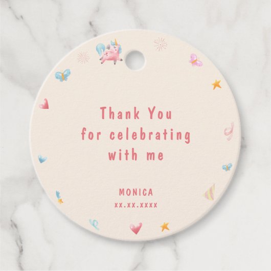 ユニコーンの誕生日を跳ね返そう感謝していよ フェイバータグ (正面)