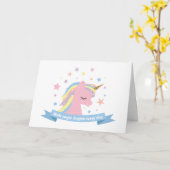 ユニコーンの誕生日カードを作る魔法は毎日起こる カード (黄色い花)