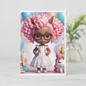 ユニコーンの誕生日ガール 招待状 (スタンド正面)