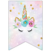 ユニコーンの誕生日バナー バンティングフラッグ (第1の旗)