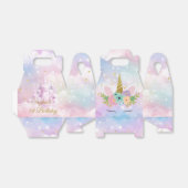 ユニコーンの誕生日パーティパーソナライズされたー フェイバーボックス (折り畳みなし)