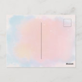 ユニコーンの誕生日パーティーお礼カード ポストカード (裏面)