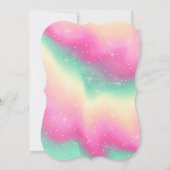 ユニコーンの誕生日パーティーの招待 招待状 (裏面)