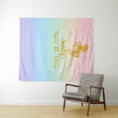 ユニコーンの誕生日パーティー写真用背景 タペストリー (インサイチュ(横))