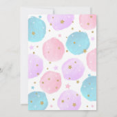 ユニコーンの誕生日パーティー招待状 レインボー 招待状 (裏面)