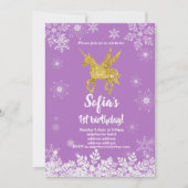 ユニコーンの誕生日パーティー招待状 招待状 (正面)