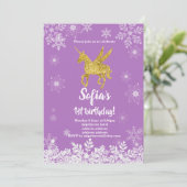 ユニコーンの誕生日パーティー招待状 招待状 (スタンド正面)