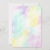 ユニコーンの誕生日パーティー招待状 招待状 (裏面)