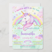 ユニコーンの誕生日パーティー招待状 招待状 (正面)