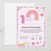 ユニコーンの誕生日招待状 シーズンカード (正面/裏面)
