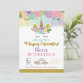 ユニコーンの誕生日招待状 招待状 (スタンド正面)