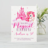 ユニコーンの誕生日招待状 招待状 (スタンド正面)