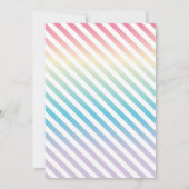 ユニコーンの誕生日招待状　魔法の虹の招待 招待状 (裏面)