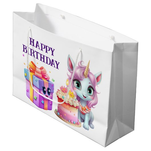 ユニコーンの誕生日 ラージペーパーバッグ (正面アングル)