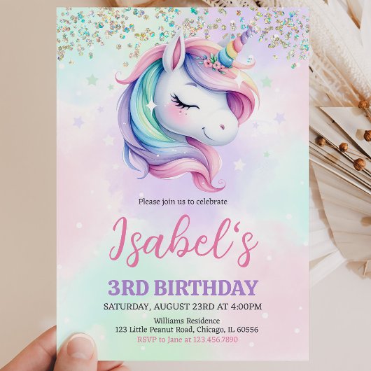 ユニコーンの誕生日 招待状