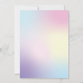 ユニコーンの誕生日; 魔法の少女パーティーの招待状 招待状 (裏面)