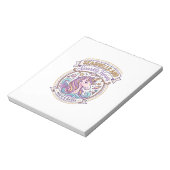 ユニコーンの貝殻と輝く角のZazzleオリジナルデザイン ノートパッド (回転)