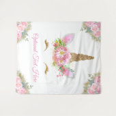 ユニコーンの赤ちゃん歓迎会 誕生日パーティー 背景 タペストリー (正面(横))