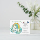 ユニコーンの赤ちゃん　男女兼用絵本　出産準備に エンクロージャーカード (スタンド正面)