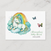 ユニコーンの赤ちゃん　男女兼用絵本　出産準備に エンクロージャーカード (裏面)