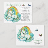 ユニコーンの赤ちゃん　男女兼用絵本　出産準備に エンクロージャーカード (正面/裏面)