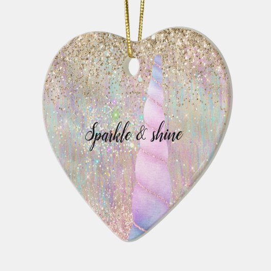 ユニコーンの輝き セラミックオーナメント (左)