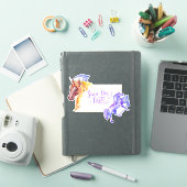 ユニコーンの輪郭の日付を保存 シール (iPadカバー)