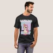 ユニコーンの遊び場は虹色 Unicorn Tシャツ (正面フル)