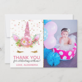 ユニコーンの開花サンキューカード 招待状