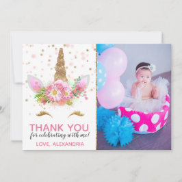 ユニコーンの開花サンキューカード 招待状