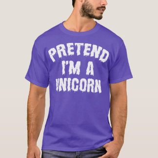 ユニコーンの面白いハロウィーンの衣装を装う Tシャツ