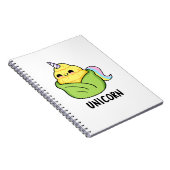 ユニコーンの面白い赤ちゃんコーンの駒 ノートブック (右側)
