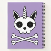 ユニコーンの頭蓋骨とクロスボーンズ ノートブック (裏面)