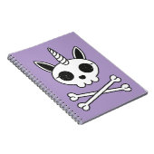 ユニコーンの頭蓋骨とクロスボーン ノートブック (右側)