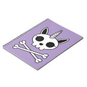 ユニコーンの頭蓋骨とクロスボーン ノートブック (左側)