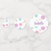 ユニコーンの顔は|のテーブルの紙吹雪を示し、 コンフェッティ (裏面)