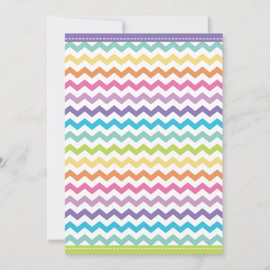 ユニコーンの魔法のお祝いの誕生会の招待 招待状 (裏面)