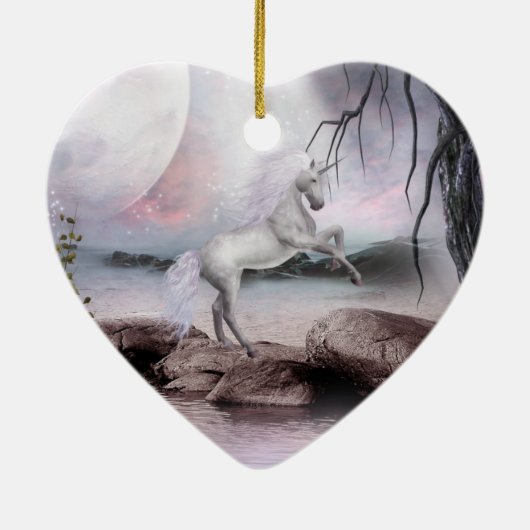 ユニコーンの魔法のオーナメント セラミックオーナメント (裏面)