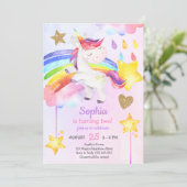 ユニコーンの魔法の少女誕生パーティー 招待状 (スタンド正面)