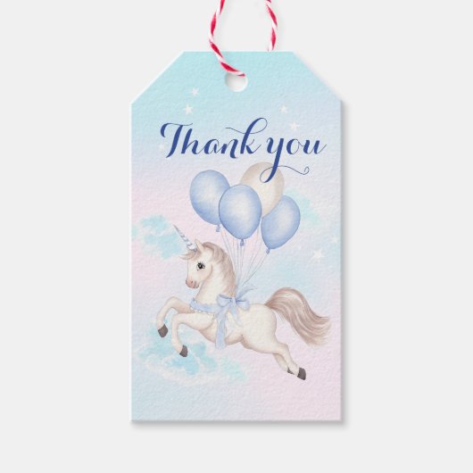 ユニコーンの魔法の誕生日 ギフトタグ (正面)