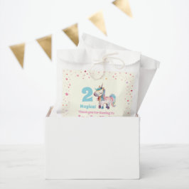ユニコーンの魔法の2歳の誕生日パーティー フェイバーバッグ