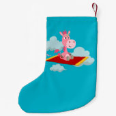 ユニコーンの魔法カーペットライドクリスマスストッキング スモールクリスマスストッキング (裏面)