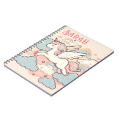 ユニコーンの魔法（お名前でカスタマイズ） ノートブック (左側)