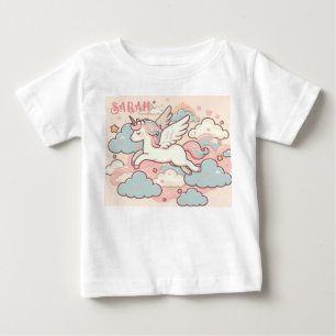 ユニコーンの魔法(カスタマイズ名前あり) ベビーTシャツ
