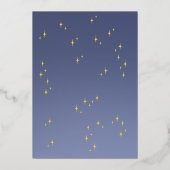 ユニコーンの1歳誕生日招待状 箔招待状 (裏面)