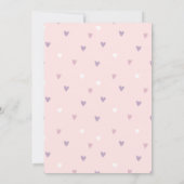 ユニコーンの4歳誕生日招待状。編集可能な虹  招待状 (裏面)