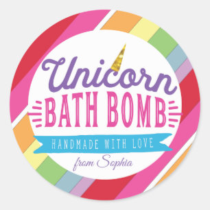 ユニコーンのBathの爆弾のカスタムはステッカーを分類します ラウンドシール