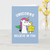 ユニコーンはあなたで信じます カード (黄色い花)