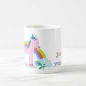 ユニコーンはあなたの夢で、ちょうど信じます コーヒーマグカップ (中央)