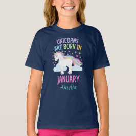 ユニコーンはパーソナライズな1月に生まれます Tシャツ